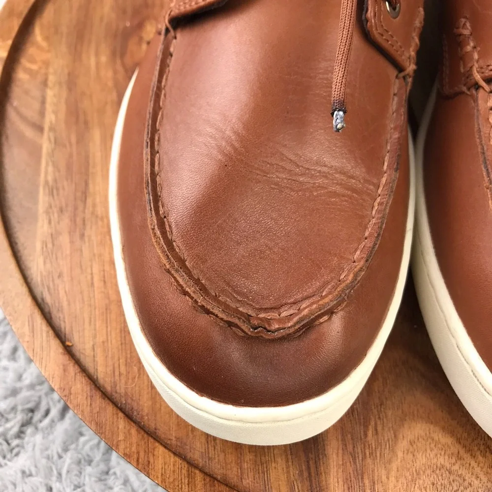 Cole Haan Nantucket Boat Shoes Mens 8M Brown Leather Comfort Slip On Loafers Moc